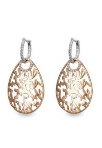 Effy Jewlery Two Tone Diamond Shema Earrings, .23 TCW Effy Jewlery Two Tone Diamond Shema Earrings, .23 TCW