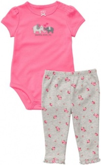 Carter's Girls Pink Mommy Loves Me Elephant Bodysuit and Floral Pants (18 months) Carter's Girls Pink Mommy Loves Me Elephant Bodysuit and Floral Pants (18 months)
