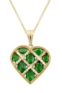 Effy Jewlery Gemma Emerald and Diamond Pendant, 2.30 TCW