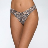 Hanky Panky Leopard Nouveau Print Original Rise Thong, Brown, One-Size Hanky Panky Leopard Nouveau Print Original Rise Thong, Brown, One-Size