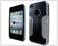 Premium Chrome Aluminum Skin Hard Back Case Cover for Apple iPhone 4 4G 4S Silver&Black Premium Chrome Aluminum Skin Hard Back Case Cover for Apple iPhone 4 4G 4S Silver&Black