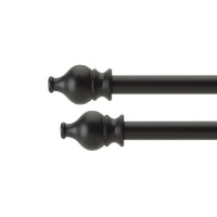 Umbra Serif 48-Inch to 88-Inch Double Drapery Rod, Black Umbra Serif 48-Inch to 88-Inch Double Drapery Rod, Black