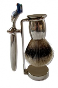 Art of Shaving Engraved Nickel Plated Shaving Set (Fusion)