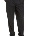 Louis Raphael ROSSO Men's Poly Viscose Super 150S Luxe Twill Hidden Extension Pleated Dress Pant,Dark Navy,36x32