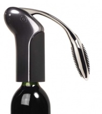 Metrokane Vertical Rabbit Lever Style Corkscrew with Foil Cutter, Velvet Black Metrokane Vertical Rabbit Lever Style Corkscrew with Foil Cutter, Velvet Black