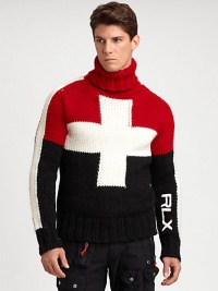 Bold color-blocking lends athletic appeal to a comfortable jersey-knit sweater with an embroidered RLX at the sleeve for an iconic finish.TurtleneckRibbed knit collar, cuffs and hem45% wool/30% acrylic/25% alpacaDry cleanImported Bold color-blocking lends athletic appeal to a comfortable jersey-knit sweater with an embroidered RLX at the sleeve for an iconic finish.TurtleneckRibbed knit collar, cuffs and hem45% wool/30% acrylic/25% alpacaDry cleanImported