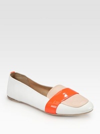 A glossy patent band adds sheen to this comfortable silhouette crafted in Italy of paneled leather. Leather upper with patent trimLeather lining and solePadded insoleMade in Italy A glossy patent band adds sheen to this comfortable silhouette crafted in Italy of paneled leather. Leather upper with patent trimLeather lining and solePadded insoleMade in Italy