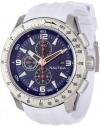 Nautica Men's N17593G NST 101 White Resin Blue Dial Watch