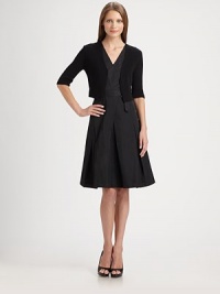 Ribbed wool, knit in a sleek, minimal cropped silhouette.V necklineOpen frontElbow length sleevesAbout 15 from shoulder to hemWoolDry cleanMade in SwitzerlandModel shown is 5'10 (177cm) wearing US size 4. Ribbed wool, knit in a sleek, minimal cropped silhouette.V necklineOpen frontElbow length sleevesAbout 15 from shoulder to hemWoolDry cleanMade in SwitzerlandModel shown is 5'10 (177cm) wearing US size 4.