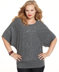 A silk-blend knit gives Charter Club's plus size sweater a luxurious feel, while dazzling sequins add just the right amount of sparkle! A silk-blend knit gives Charter Club's plus size sweater a luxurious feel, while dazzling sequins add just the right amount of sparkle!