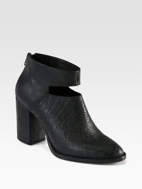 Cutout details and textured leather combine in this seasonless silhouette with a chunky heel. Self-covered heel, 3¼ (80mm)Leather upperBack zipLeather lining and solePadded insoleImported Cutout details and textured leather combine in this seasonless silhouette with a chunky heel. Self-covered heel, 3¼ (80mm)Leather upperBack zipLeather lining and solePadded insoleImported