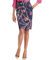 Refine your wardrobe with Charter Club's easy petite pencil skirt. Refine your wardrobe with Charter Club's easy petite pencil skirt.