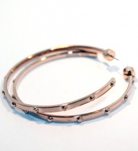 Michael Kors Astor Rose Gold Stud Large Hoop Earrings MKJ1673 Michael Kors Astor Rose Gold Stud Large Hoop Earrings MKJ1673
