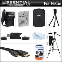 Essential Accessories Kit For Nikon Coolpix S800c S6300 S6200 S8200 S9300 S9200 Digital Camera Includes Extended Replacement (1100MAh) EN-EL12 Battery + AC/DC Charger + Mini HDMI Cable + USB Card Reader + Hard Case + 50 Tripod w/Case + Screen Protectors Essential Accessories Kit For Nikon Coolpix S800c S6300 S6200 S8200 S9300 S9200 Digital Camera Includes Extended Replacement (1100MAh) EN-EL12 Battery + AC/DC Charger + Mini HDMI Cable + USB Card Reader + Hard Case + 50 Tripod w/Case + Screen Protectors
