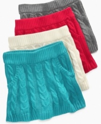 This sweater skirt from Energie is a unique way for her to wear a skirt without feeling the chill of cold weather.