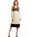 Wrapper Midi Spaghetti Strap Knit Dress With Crochet Over Bodice Detail