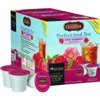 Celestial Seasonings 16 Sweetened Raspberry Perfect Iced Tea K-Cups for Keurig Coffee Makers Celestial Seasonings 16 Sweetened Raspberry Perfect Iced Tea K-Cups for Keurig Coffee Makers