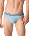 Get the freedom you want with the support you need with these thong briefs from Armani.