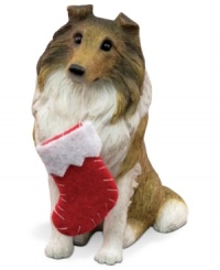 Bark up the right tree with a Christmas ornament for your dog – or a fellow animal lover! A doe-eyed collie begs for a stocking full of bones. From Sandicast. Bark up the right tree with a Christmas ornament for your dog – or a fellow animal lover! A doe-eyed collie begs for a stocking full of bones. From Sandicast.