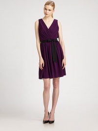 Grecian-inspired and simultaneously so-right-now, this silk dress with a hint of stretch is guaranteed to turn heads.Pleated v-necklineSleevelessDetachable grosgrain beltFully linedAbout 22 from natural waistBody: 93% silk/7% elastaneBelt: viscoseDry cleanImported Model shown is 5'11 (180cm) wearing US size 4. Grecian-inspired and simultaneously so-right-now, this silk dress with a hint of stretch is guaranteed to turn heads.Pleated v-necklineSleevelessDetachable grosgrain beltFully linedAbout 22 from natural waistBody: 93% silk/7% elastaneBelt: viscoseDry cleanImported Model shown is 5'11 (180cm) wearing US size 4.