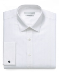 Basic gets kicked up a notch with a subtle tonal pattern on this Geoffrey Beene dress shirt. Basic gets kicked up a notch with a subtle tonal pattern on this Geoffrey Beene dress shirt.