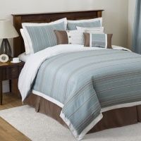 Lush Decor Haru 7-Piece Comforter Set, Blue/Brown , California King Lush Decor Haru 7-Piece Comforter Set, Blue/Brown , California King