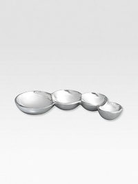 Created by Lisa Smith, this coyly curved set of joined bowls is as sensual as it is functional, perfect for condiments, tea lights or treasures.MetalCan be heated to 500-degreesCan be cooled in the freezerHand wash17½L X 8W X 2HImported Created by Lisa Smith, this coyly curved set of joined bowls is as sensual as it is functional, perfect for condiments, tea lights or treasures.MetalCan be heated to 500-degreesCan be cooled in the freezerHand wash17½L X 8W X 2HImported