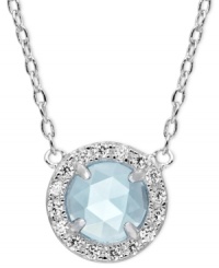Let the elegance swim over you. CRISLU's mesmerizing dome-cut aquamarine (1-1/5 ct. t.w.) pendant is surrounded by micro-pave cubic zirconia accents. Crafted in platinum over sterling silver. Approximate length: 16 inches + 2-inch extender. Approximate drop: 1/3 inch. Let the elegance swim over you. CRISLU's mesmerizing dome-cut aquamarine (1-1/5 ct. t.w.) pendant is surrounded by micro-pave cubic zirconia accents. Crafted in platinum over sterling silver. Approximate length: 16 inches + 2-inch extender. Approximate drop: 1/3 inch.