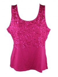 Charter Club Womens Petite Sleeveless Sequin Front Top Charter Club Womens Petite Sleeveless Sequin Front Top