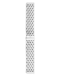 Give your watch a high-shine makeover with Michele's bracelet strap -- the silver-tone band is a luxe addition to your wristwear.