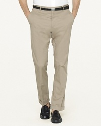 The sophisticated James pant is tailored in a trim silhouette of stretch cotton twill with a slim, straight leg for a distinguished look. The sophisticated James pant is tailored in a trim silhouette of stretch cotton twill with a slim, straight leg for a distinguished look.