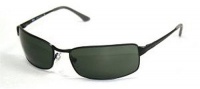 Ray Ban Sunglasses RB 3269 006 Matte Black/Crystal Green, 63mm