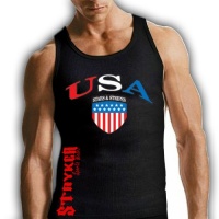 Stryker Fight Gear USA Flag Muay Thai Fighting Black Tank Top T-shirt Top Tapout UFC MMA Brazilian Jiu Jitsu Boxing Karate Judo America Flag Crest *Please Let Us Know the Size You Would Like Available in Size (Small,medium,large,xl,2xl Stryker Fight Gear USA Flag Muay Thai Fighting Black Tank Top T-shirt Top Tapout UFC MMA Brazilian Jiu Jitsu Boxing Karate Judo America Flag Crest *Please Let Us Know the Size You Would Like Available in Size (Small,medium,large,xl,2xl