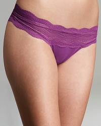 Low rise with a wide waistband, Cosabella's stretchy lace thong is an everyday classic. Style #DOLCE0321. Low rise with a wide waistband, Cosabella's stretchy lace thong is an everyday classic. Style #DOLCE0321.