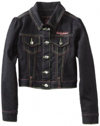 Baby Phat - Kids Girls 7-16 Long Sleeve Denim Jacket, Black, Medium Baby Phat - Kids Girls 7-16 Long Sleeve Denim Jacket, Black, Medium