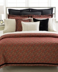 Add a touch of sophistication to your bed with this fitted sheet from Lauren Ralph Lauren, featuring vertical black shirt stripes on a cream background. (Clearance) Add a touch of sophistication to your bed with this fitted sheet from Lauren Ralph Lauren, featuring vertical black shirt stripes on a cream background. (Clearance)
