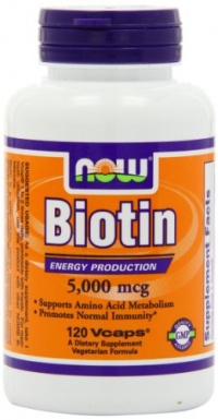 NOW Foods Biotin 5000mcg, 120 Vcaps NOW Foods Biotin 5000mcg, 120 Vcaps