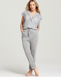 DIANE von FURSTENBERG's Mandisa coverup elevates your poolside style in a hooded jumpsuit silhouette--in cozy, grey cotton, it's a welcome respite when emerging from the water. DIANE von FURSTENBERG's Mandisa coverup elevates your poolside style in a hooded jumpsuit silhouette--in cozy, grey cotton, it's a welcome respite when emerging from the water.