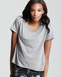Current/Elliott gives the traditional tee a modern update with a boxy, cropped silhouette. Current/Elliott gives the traditional tee a modern update with a boxy, cropped silhouette.