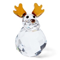 This sparkling crystal reindeer figurine from Swarovski has a specially designed base that lets it gently rock back and forth. This sparkling crystal reindeer figurine from Swarovski has a specially designed base that lets it gently rock back and forth.