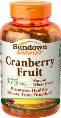 Sundown Naturals, Cranberry Fruit, 475 mg, 200 Capsule Bottle Sundown Naturals, Cranberry Fruit, 475 mg, 200 Capsule Bottle