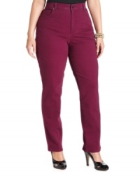 Brighten up your blues with Charter Club's plus size colored jeans, featuring a control panel for a flattering fit. (Clearance) Brighten up your blues with Charter Club's plus size colored jeans, featuring a control panel for a flattering fit. (Clearance)