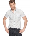 Keep your casual cool with this print shirt from Kenneth Cole New York.