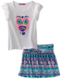 Energie Girls 7-16 Graphic Ruffle Tee And Skort Set, Blue, X-Large Energie Girls 7-16 Graphic Ruffle Tee And Skort Set, Blue, X-Large