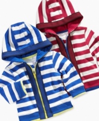 On his next voyage, he'll look adorable in this comfortable and warm hoodie by First Impressions. On his next voyage, he'll look adorable in this comfortable and warm hoodie by First Impressions.