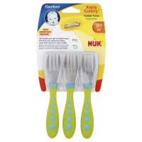 Gerber Graduates Kiddy Cutlery 3 Piece Fork Set Gerber Graduates Kiddy Cutlery 3 Piece Fork Set