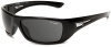 Arnette Men's Stickup Wrap Sunglasses,Gloss Black Frame/Grey Lens,One Size