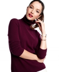 Cozy up to this chic petite turtleneck from Charter Club. Made from 100% cashmere, it feels as good as it looks! Cozy up to this chic petite turtleneck from Charter Club. Made from 100% cashmere, it feels as good as it looks!