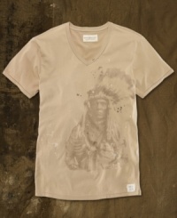 A bold chief print infuses a relaxed wardrobe staple in ultra-soft cotton jersey with Western cool. A bold chief print infuses a relaxed wardrobe staple in ultra-soft cotton jersey with Western cool.
