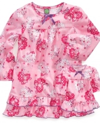 Your little princess will have the sweetest of dreams in her adorable matching pajama set by Dollie & Me. Your little princess will have the sweetest of dreams in her adorable matching pajama set by Dollie & Me.